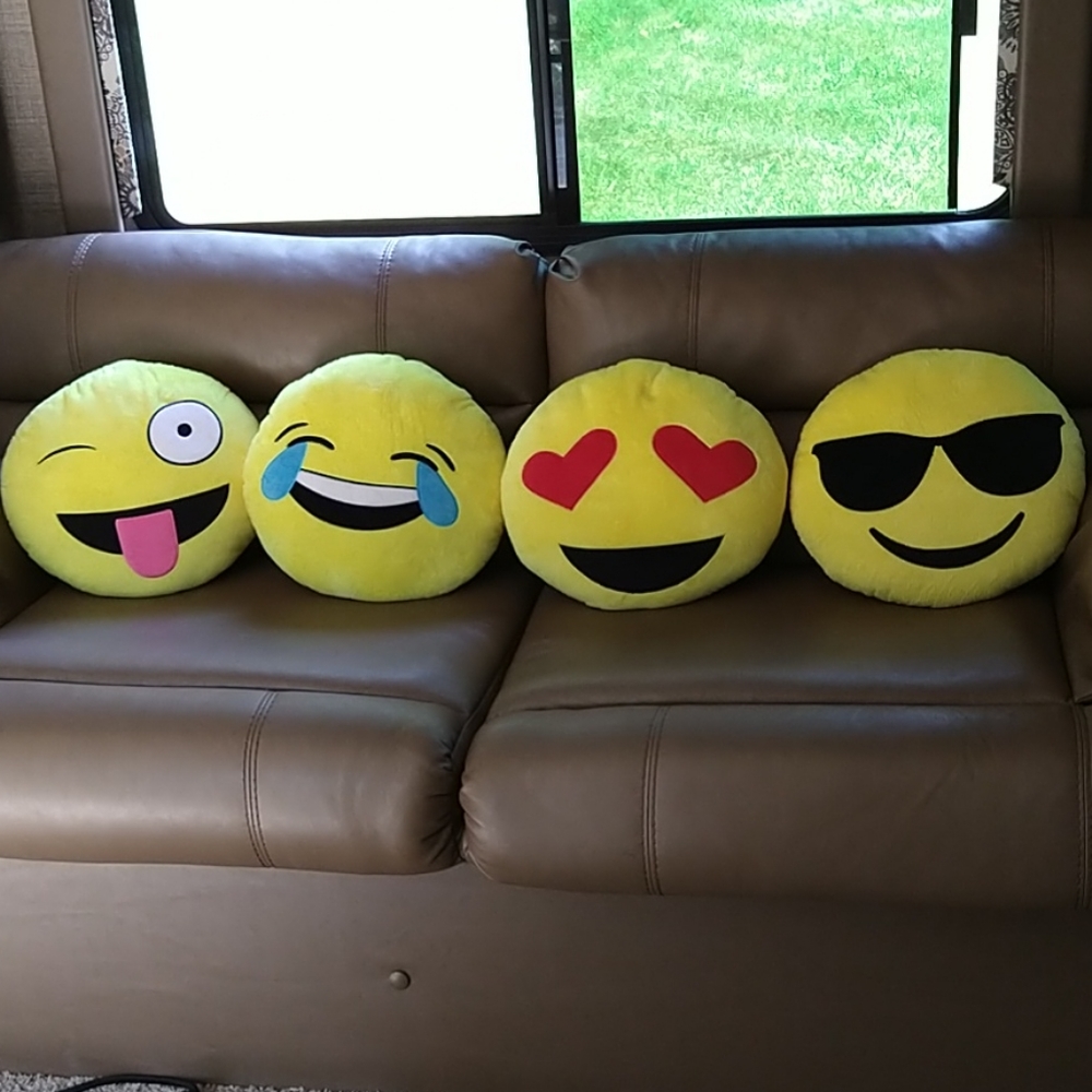 Set of 4 emoji pillows